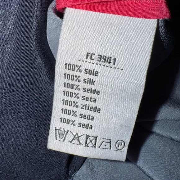 Lacoste Color block silk sleeveless shirt dress- Size 40 - Picture 11 of 12